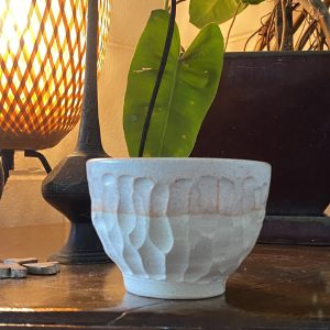 Hand carved pottery cup