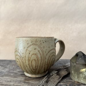 Japa Mug with Peacock feather
