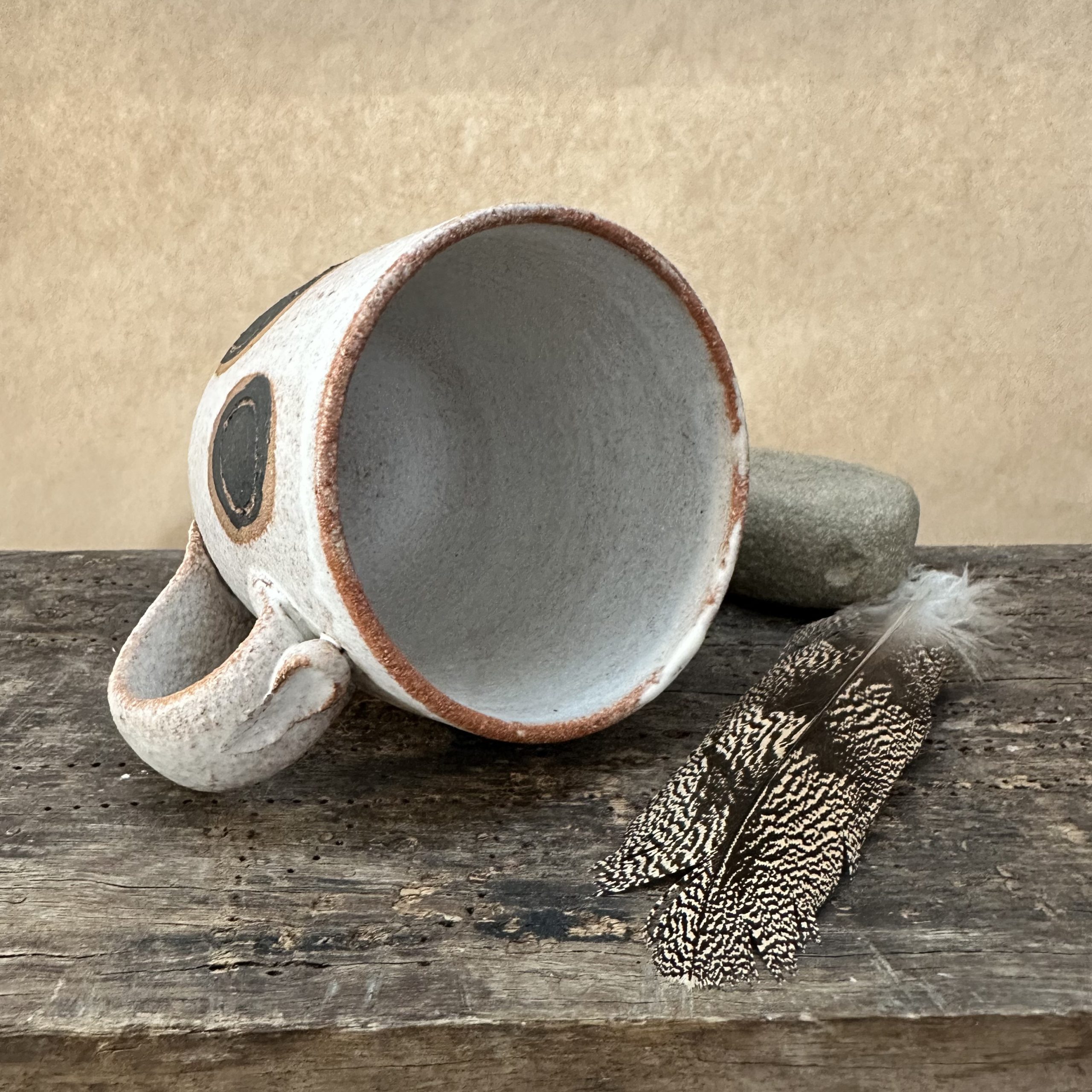 Large Spotty Mug | Sandstone White - Image 3