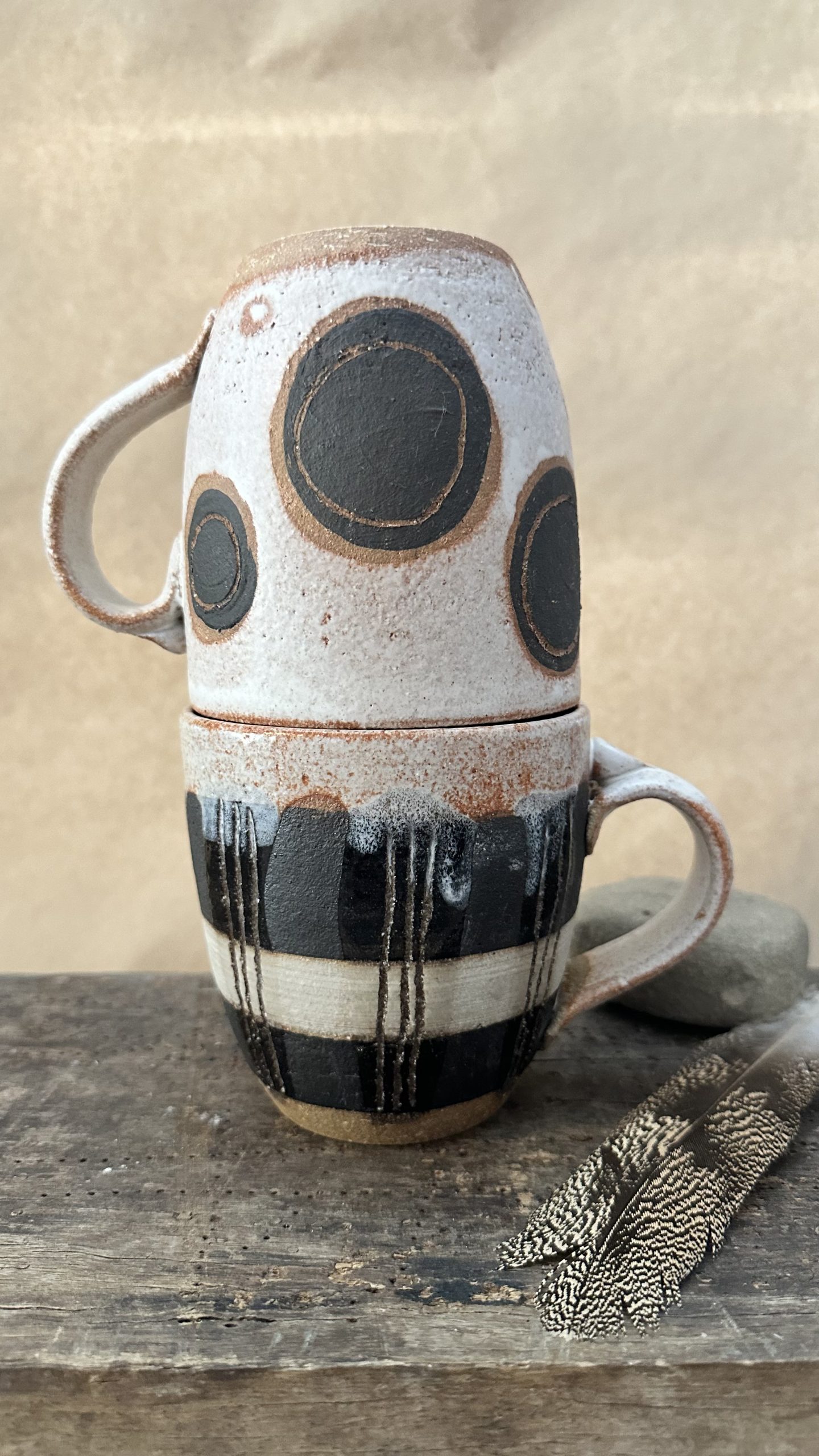 Large Spotty Mug | Sandstone White - Image 8