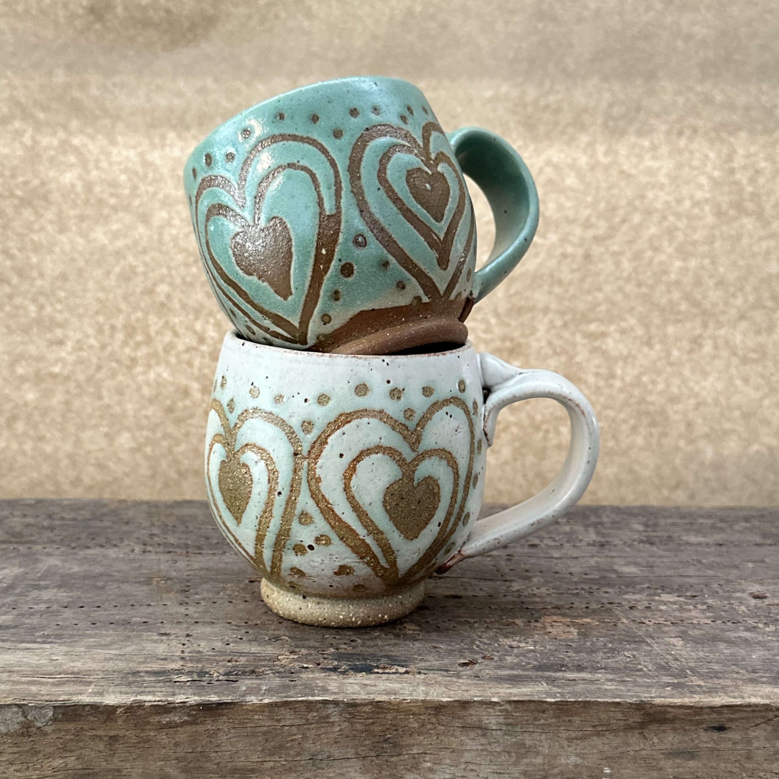 Japa Mug | Sandstone White | Heart - Image 2