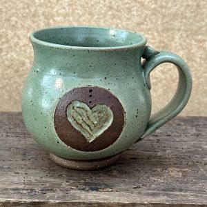 Goddess Shape | Carved Heart | Green Earth