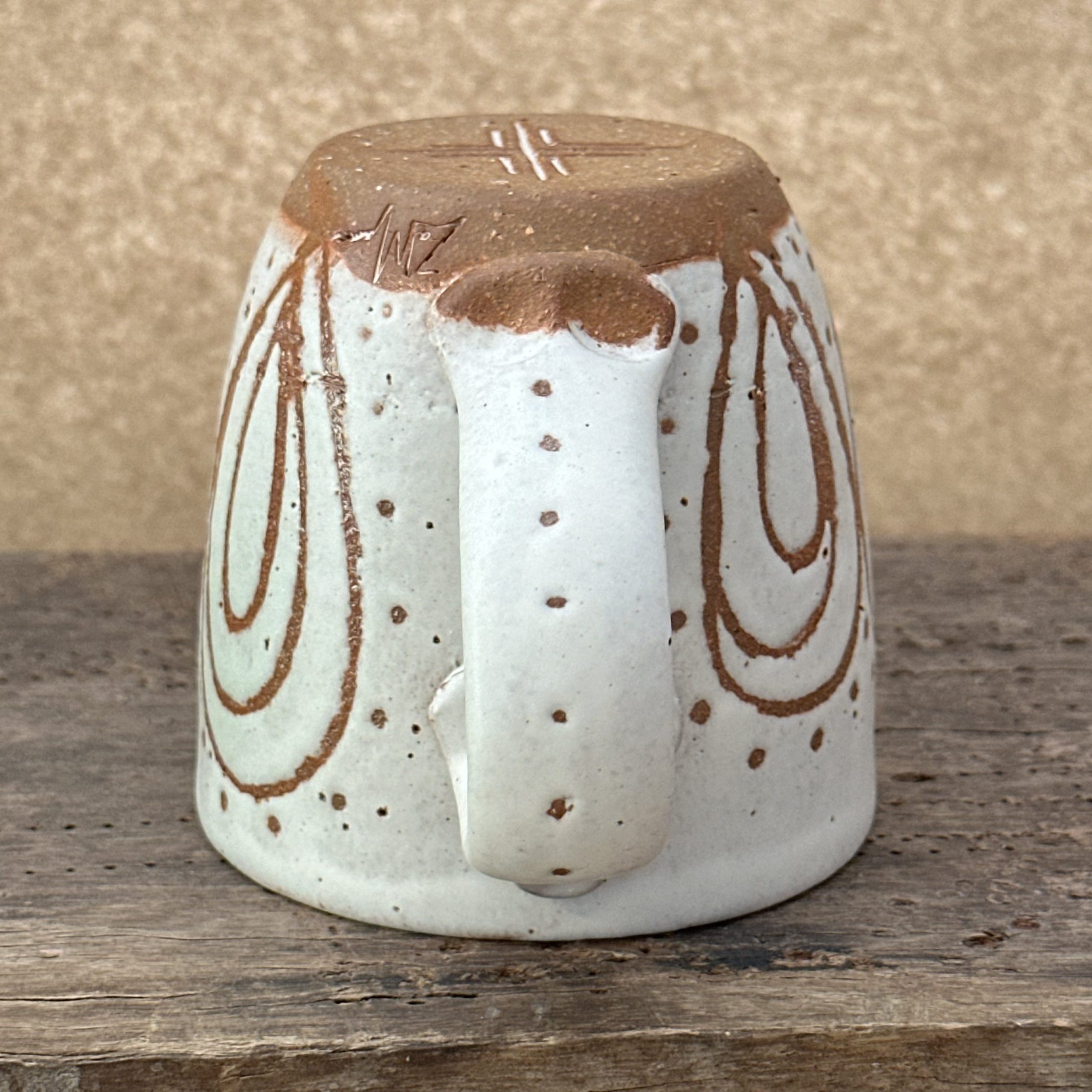 Bazic Mug | Sandstone White | Peacock design - Image 4