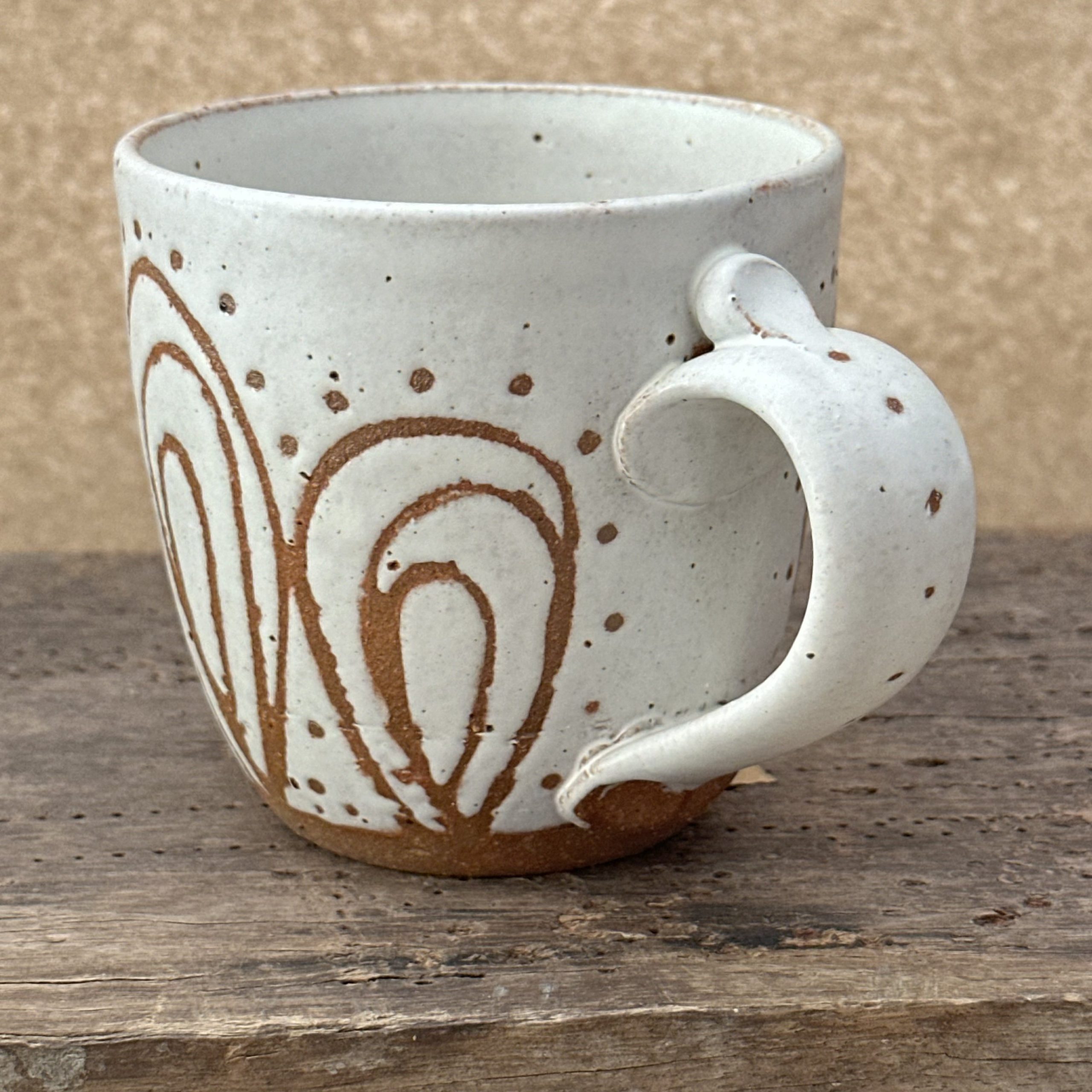 Bazic Mug | Sandstone White | Peacock design - Image 6