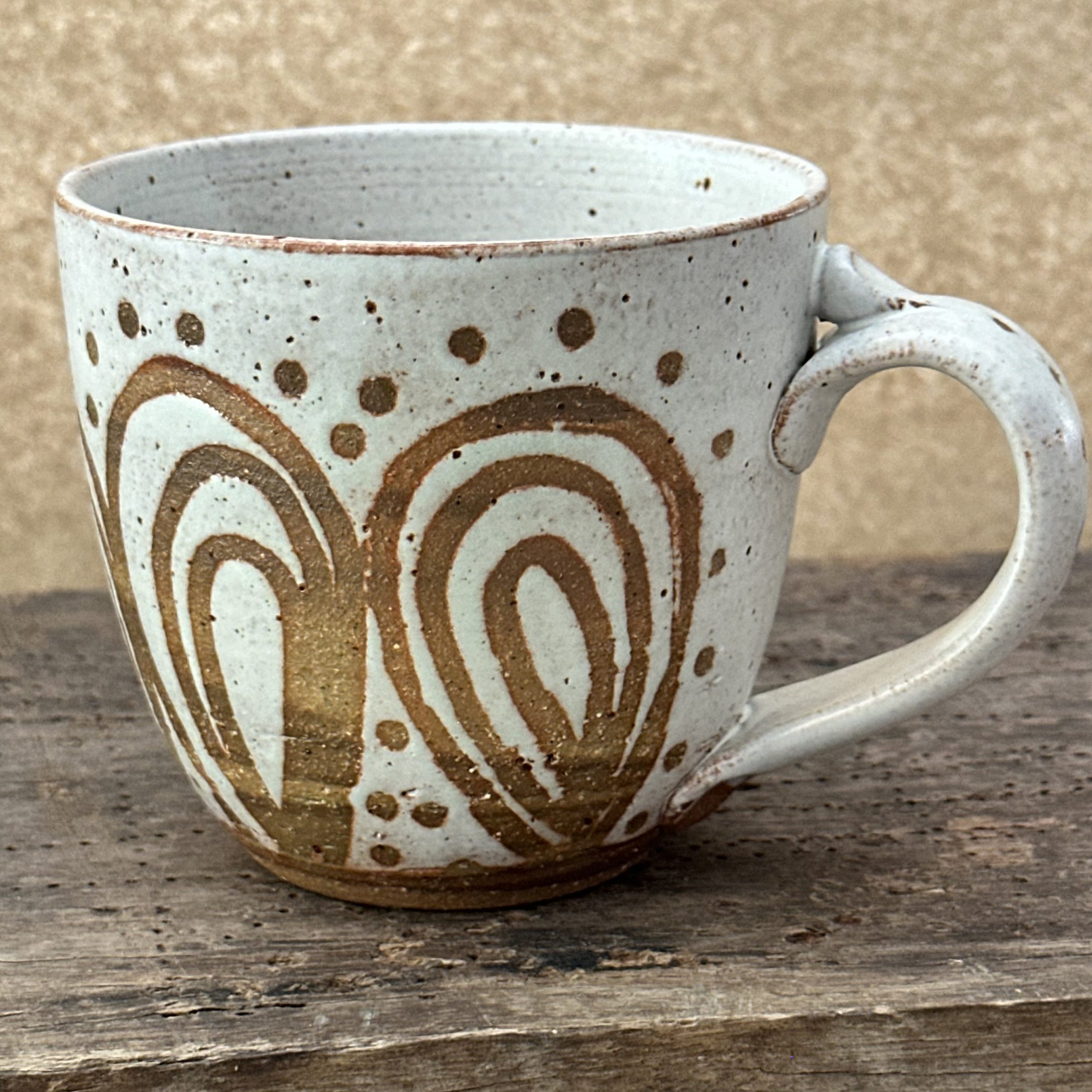 Bazic Mug | Sandstone White | Peacock design - Image 7