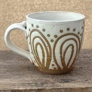 Bazic Mug | Sandstone White | Peacock design