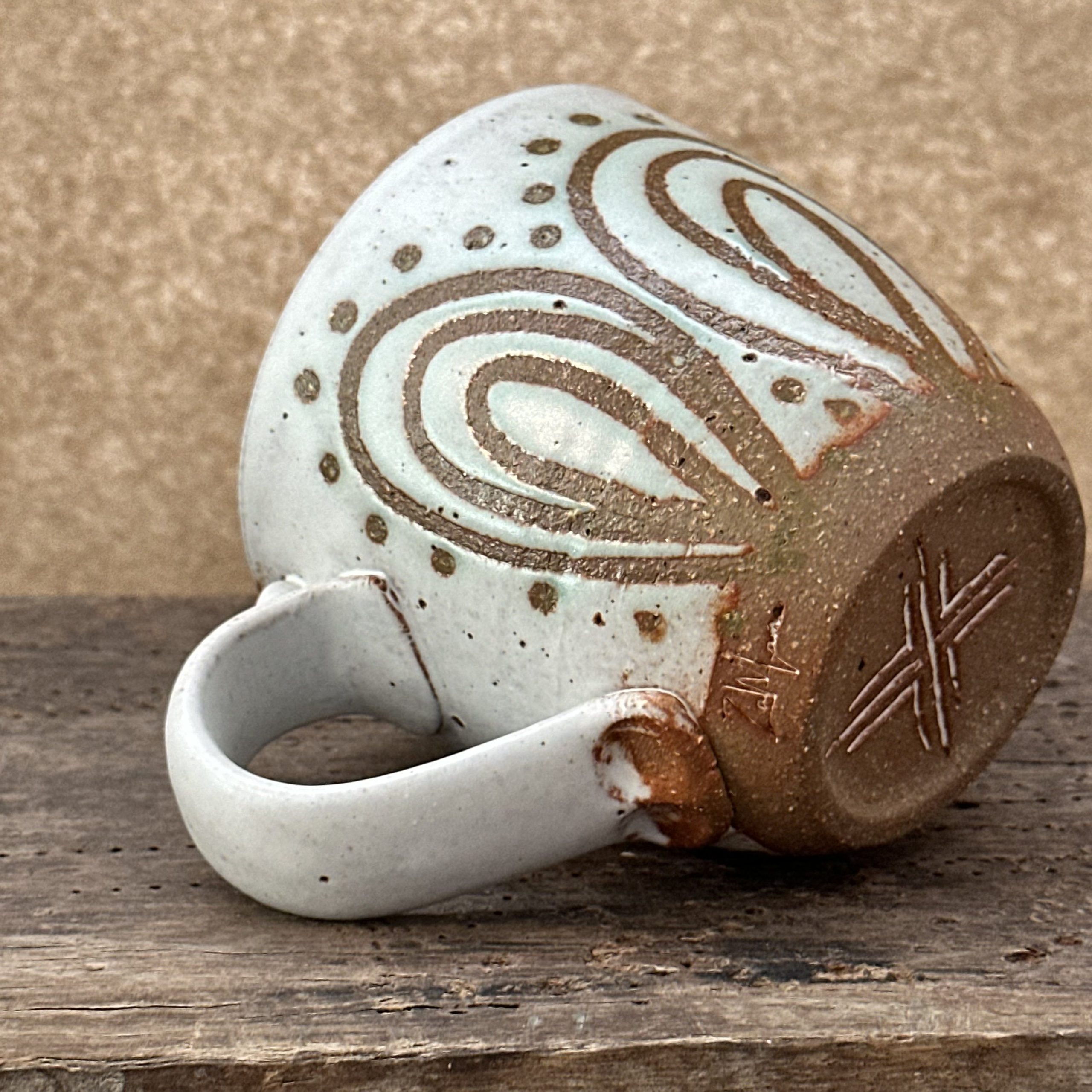 Bazic Mug | Sandstone White | Peacock design - Image 11