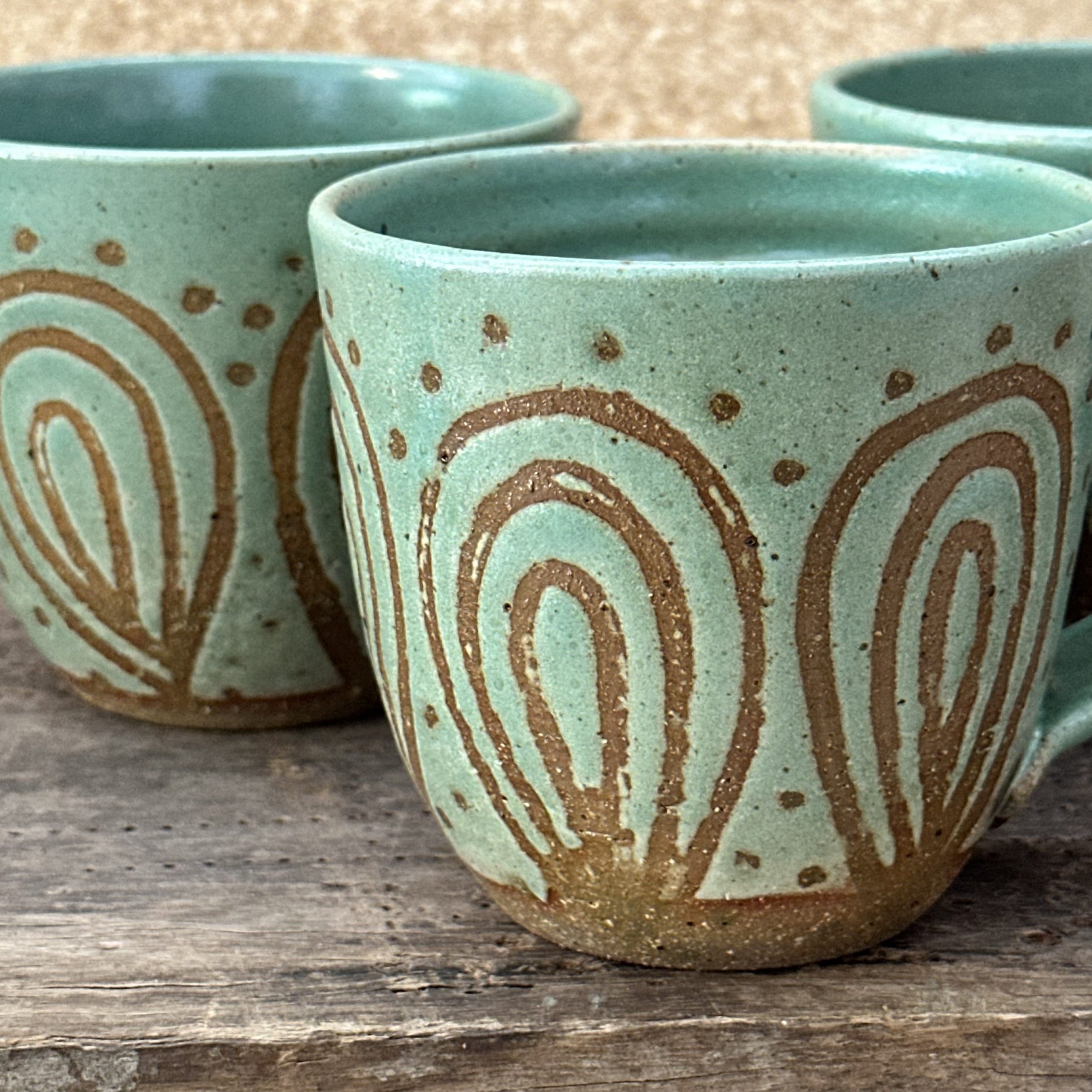 Bazic Mug | Green Earth | Peacock design - Image 2