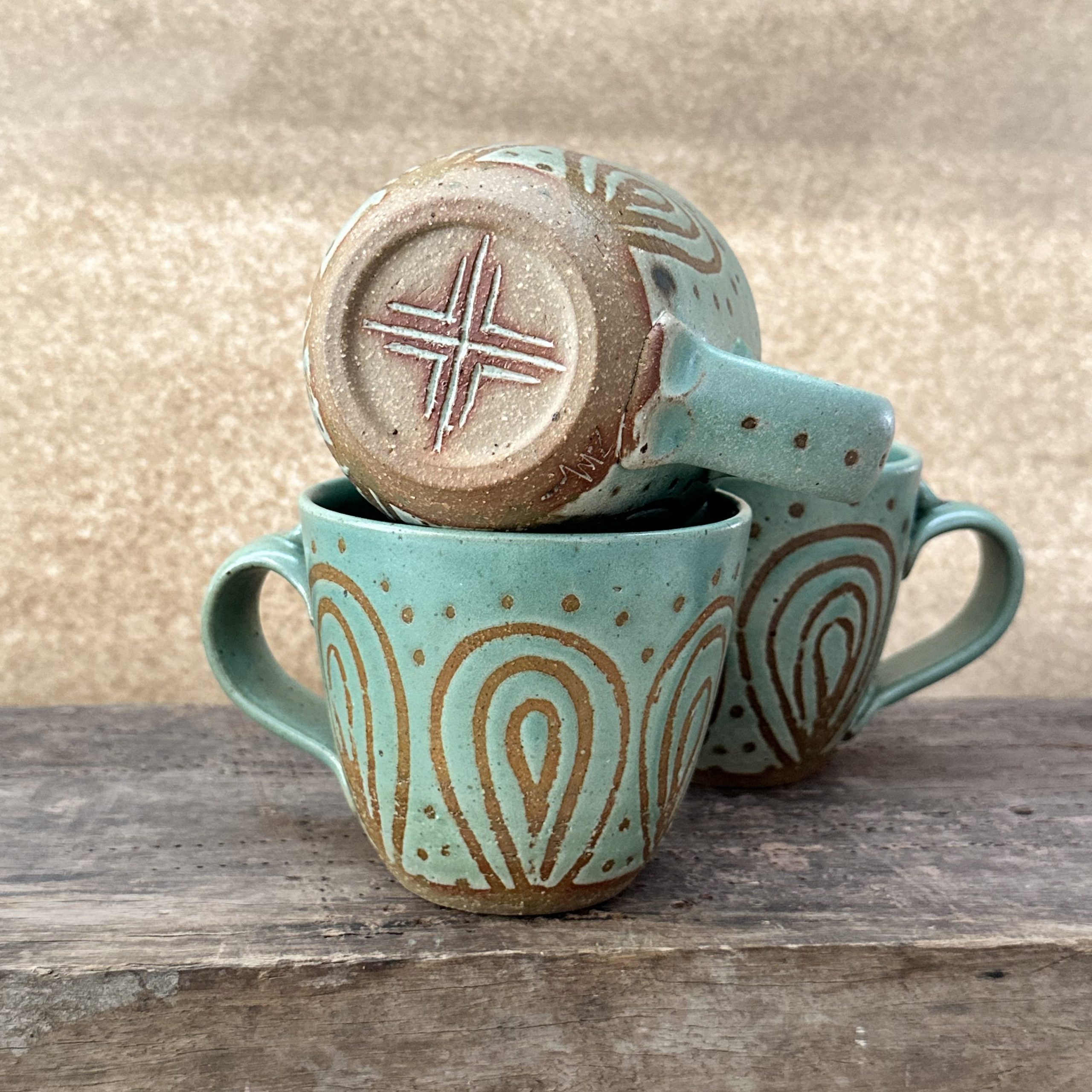 Bazic Mug | Green Earth | Peacock design - Image 4