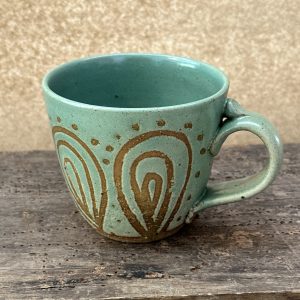 Bazic Mug | Green Earth | Peacock design
