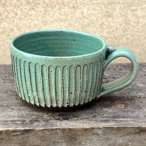 Never Fall over Mug | Green Earth | Fluted