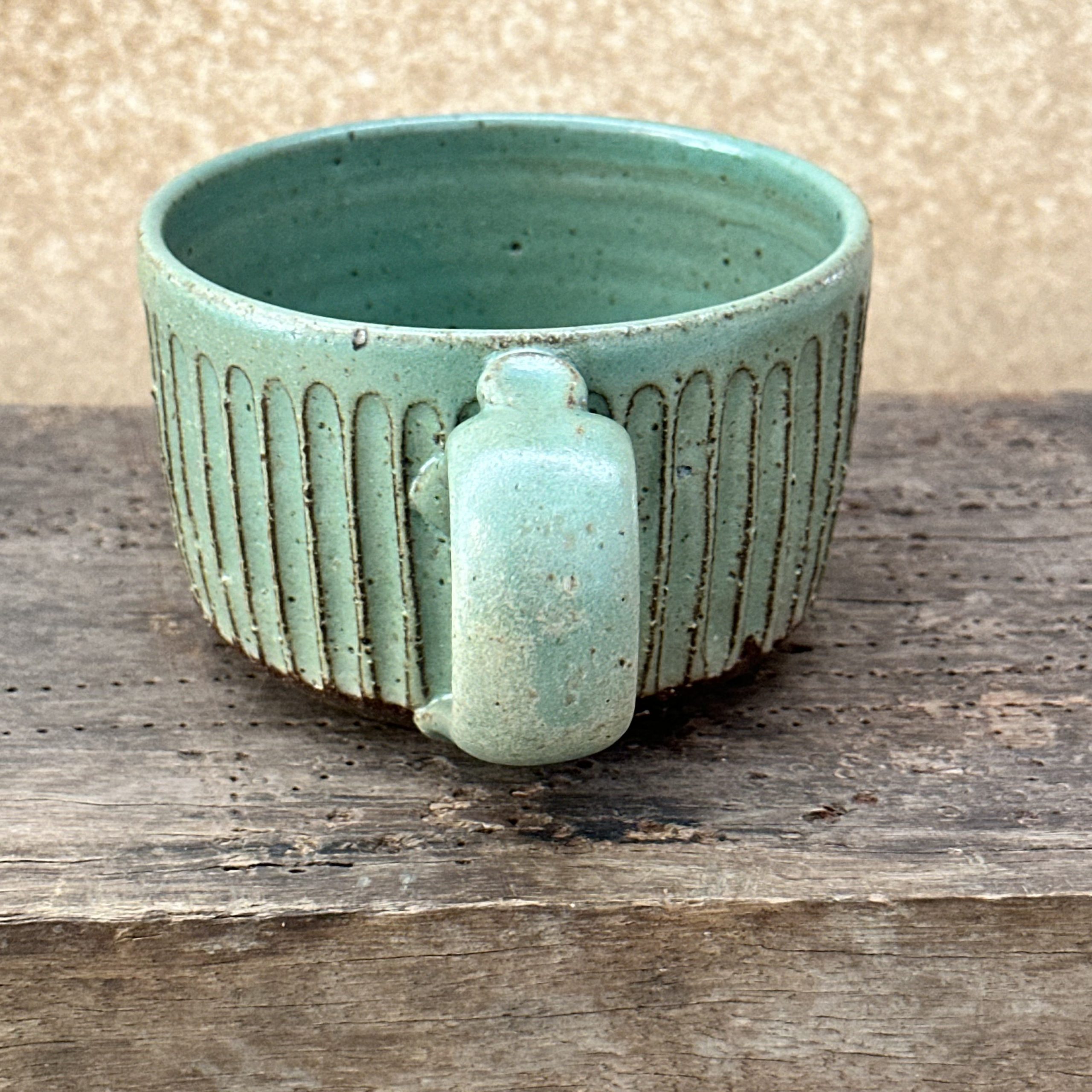 Never Fall over Mug | Green Earth | Fluted - Image 4