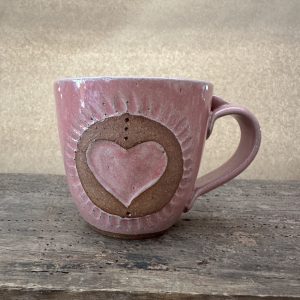 Bazic Mug | Dusky Pink | Carved Heart
