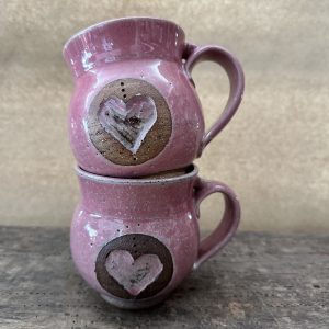 Goddess Shape | Carved Heart | Dusky Pink