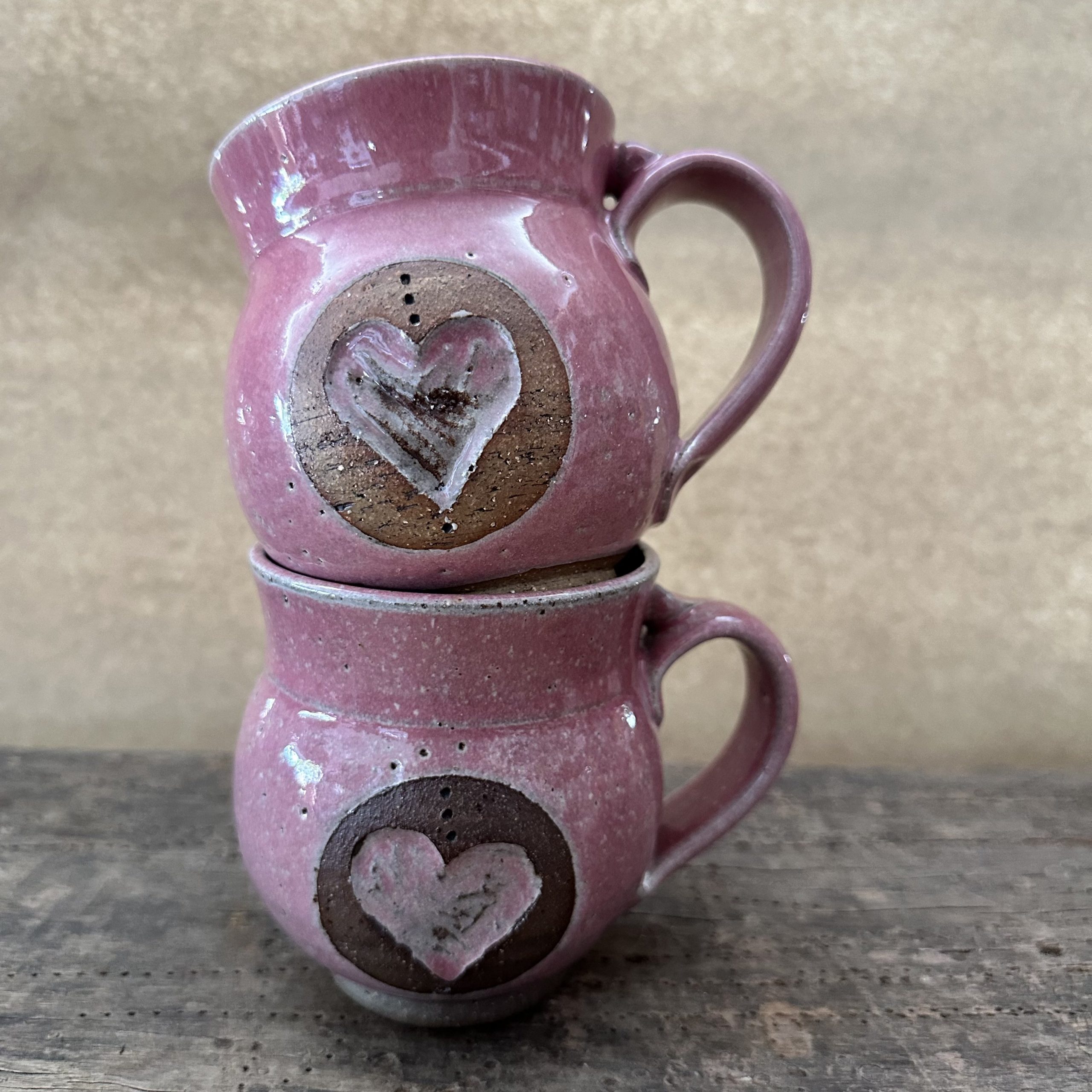 Goddess Shape | Carved Heart | Dusky Pink