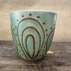 Large Tumbler | Green Earth | Peacock design