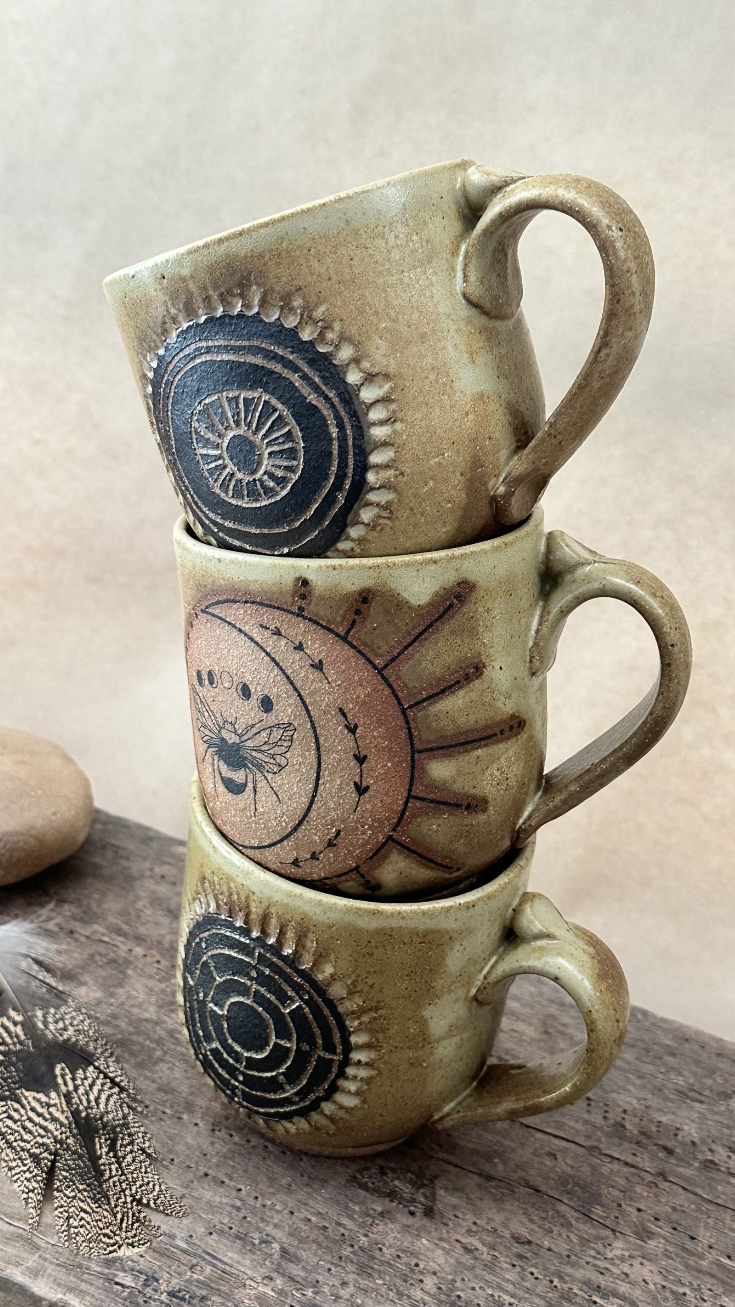 BAZIC MUG | STONE | SHEILD CARVED - Image 4
