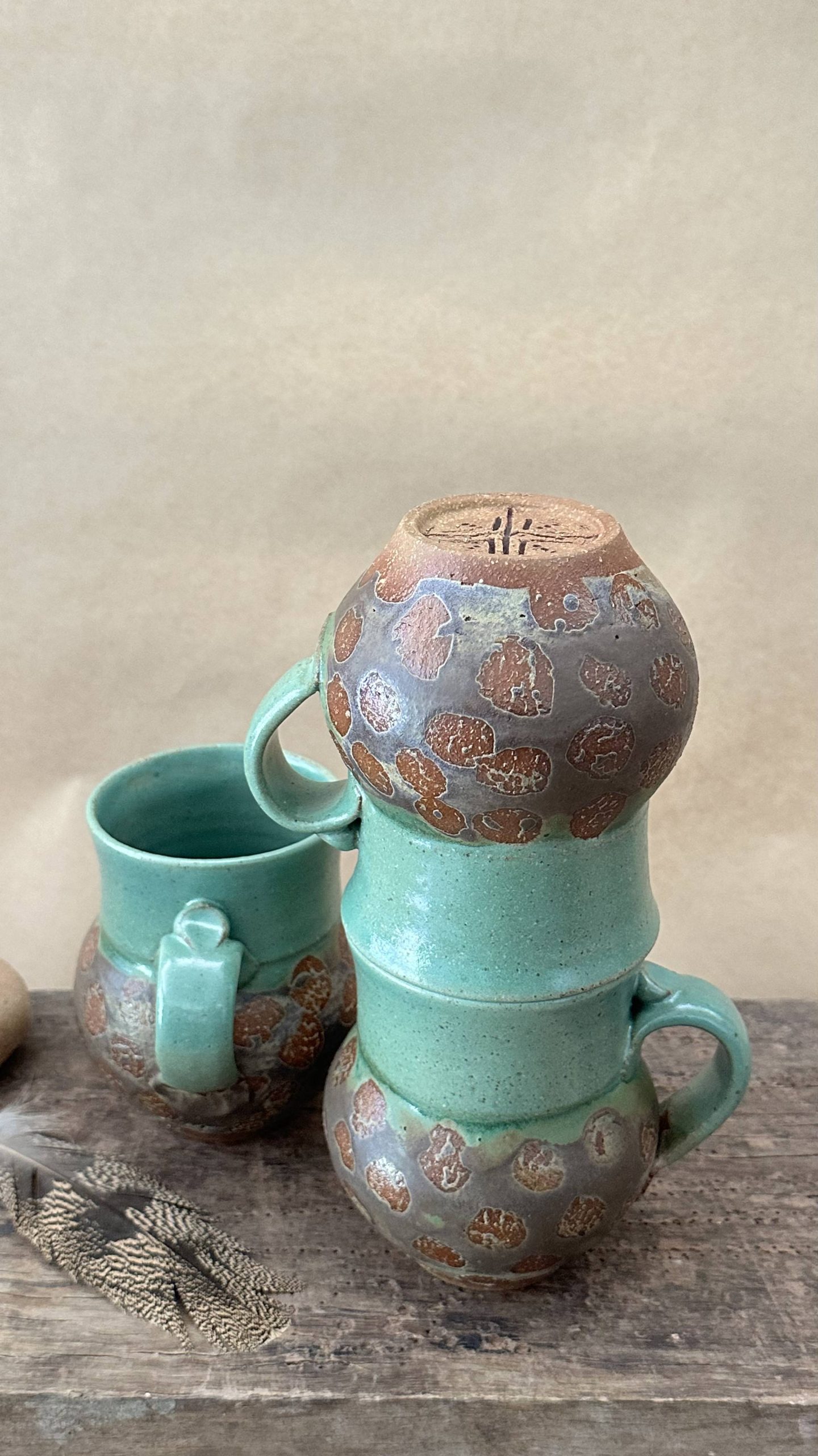 MATRIARCH MUG | GREEN EARTH GLAZE | DOTS - Image 6