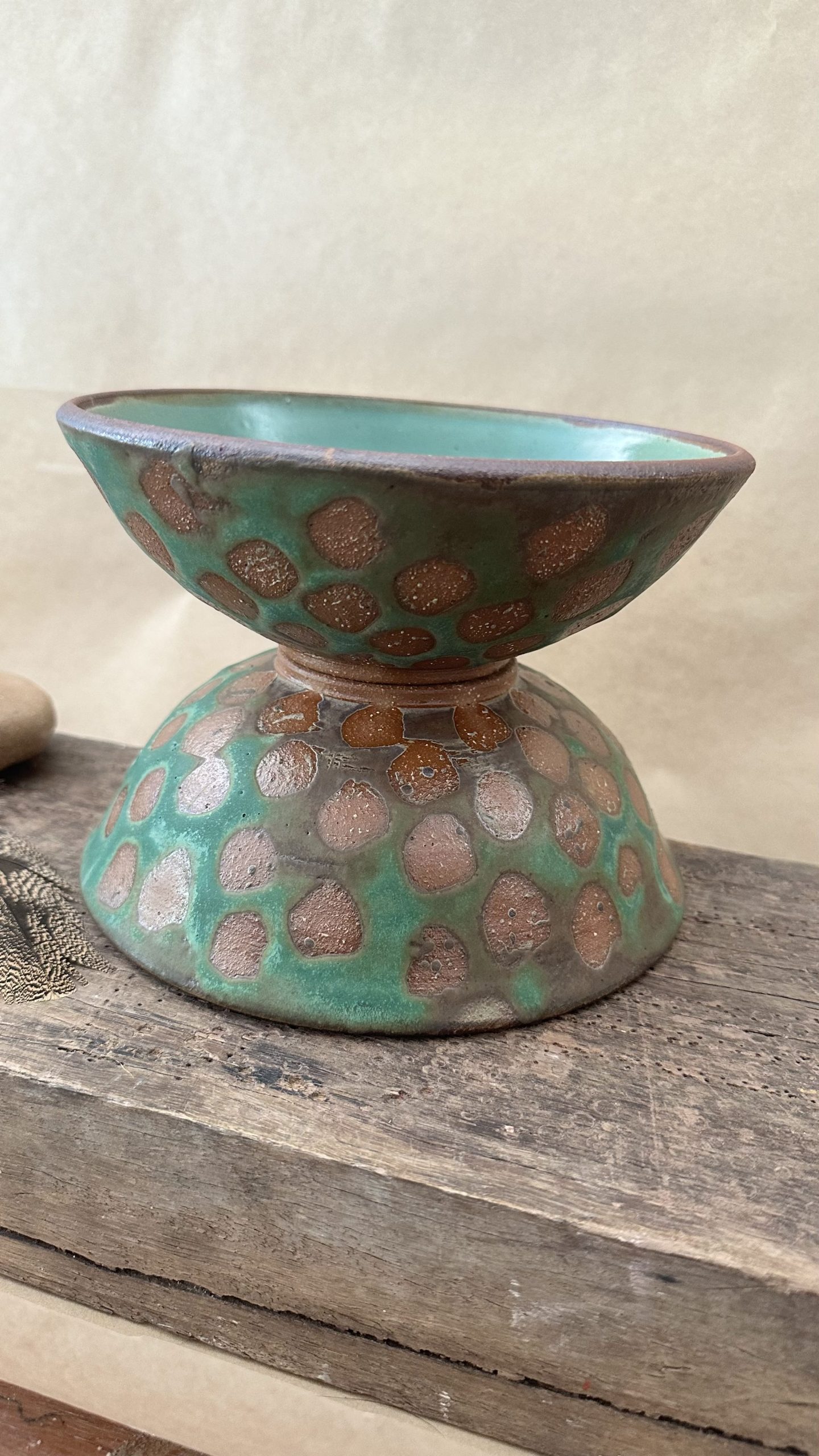 PAIR OF BOWLS | GREEN EARTH | DOTS - Image 5