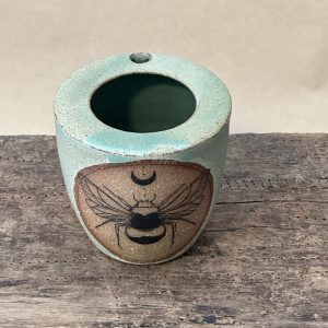 TRAVEL MUG | GREEN EARTH GLAZE | BEE WITH MOON