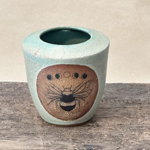 TRAVEL MUG | GREEN EARTH GLAZE | BEE WITH MOON