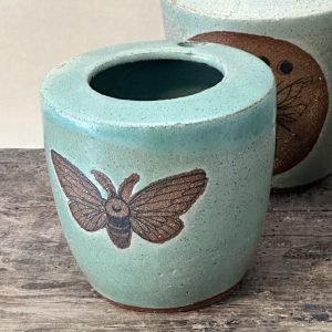 TRAVEL MUG | GREEN EARTH GLAZE | BEE WITH MOON