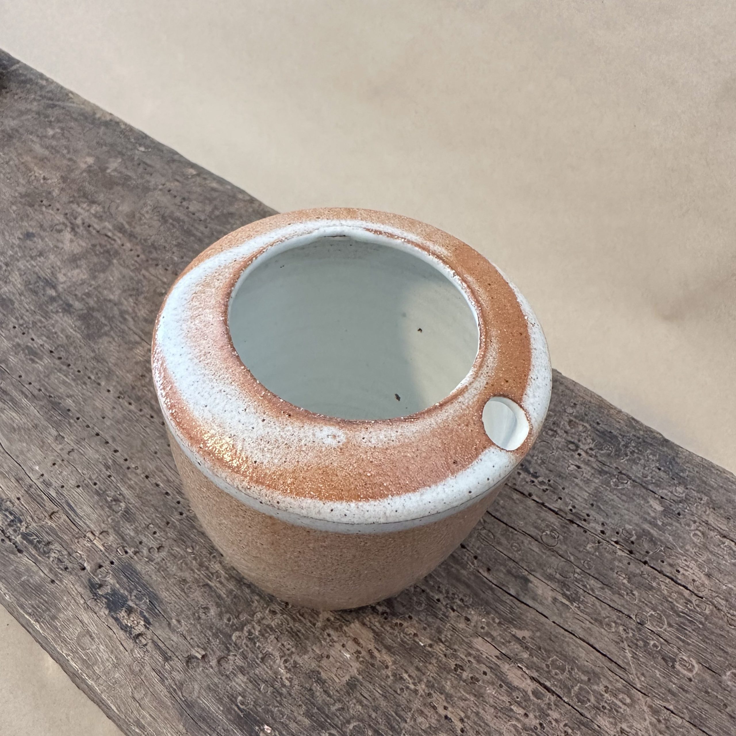 TRAVEL MUG | SANDSTONE GLAZE | BEE WITH MOON - Image 4