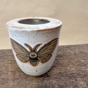 TRAVEL MUG | SANDSTONE GLAZE | BEE WITH MOON