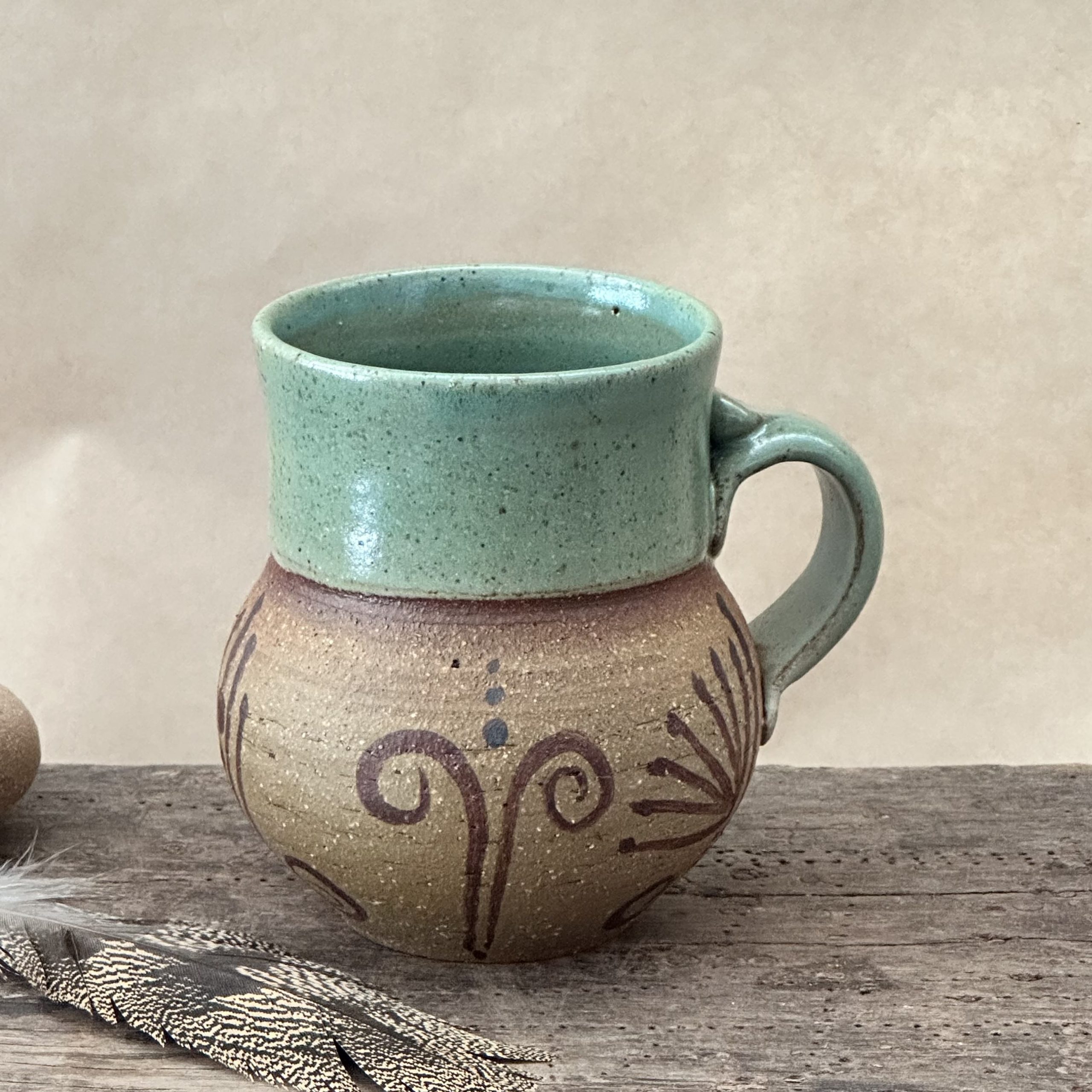 MATRIARCH MUG | GREEN EARTH GLAZE | RAW TRIBAL