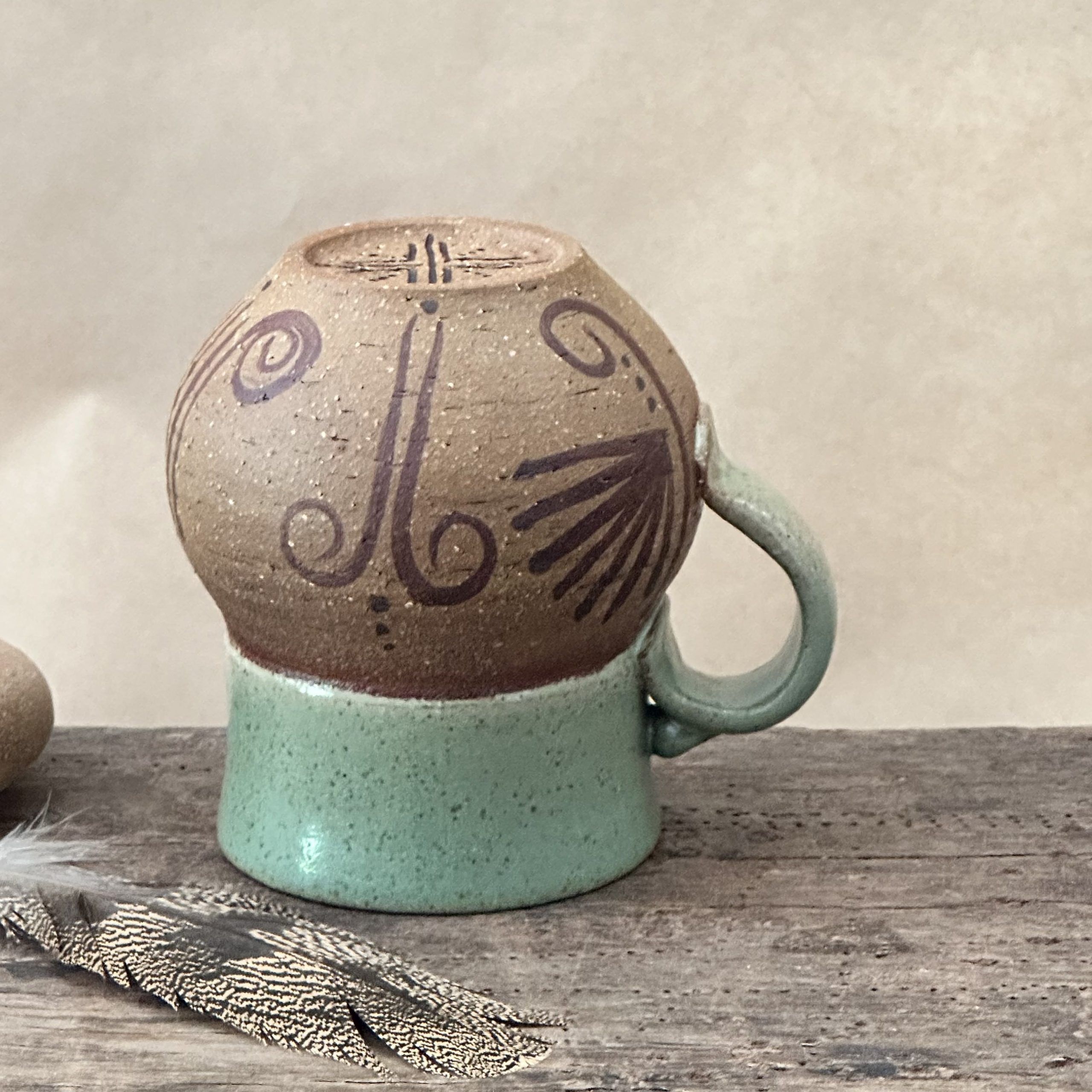 MATRIARCH MUG | GREEN EARTH GLAZE | RAW TRIBAL - Image 4