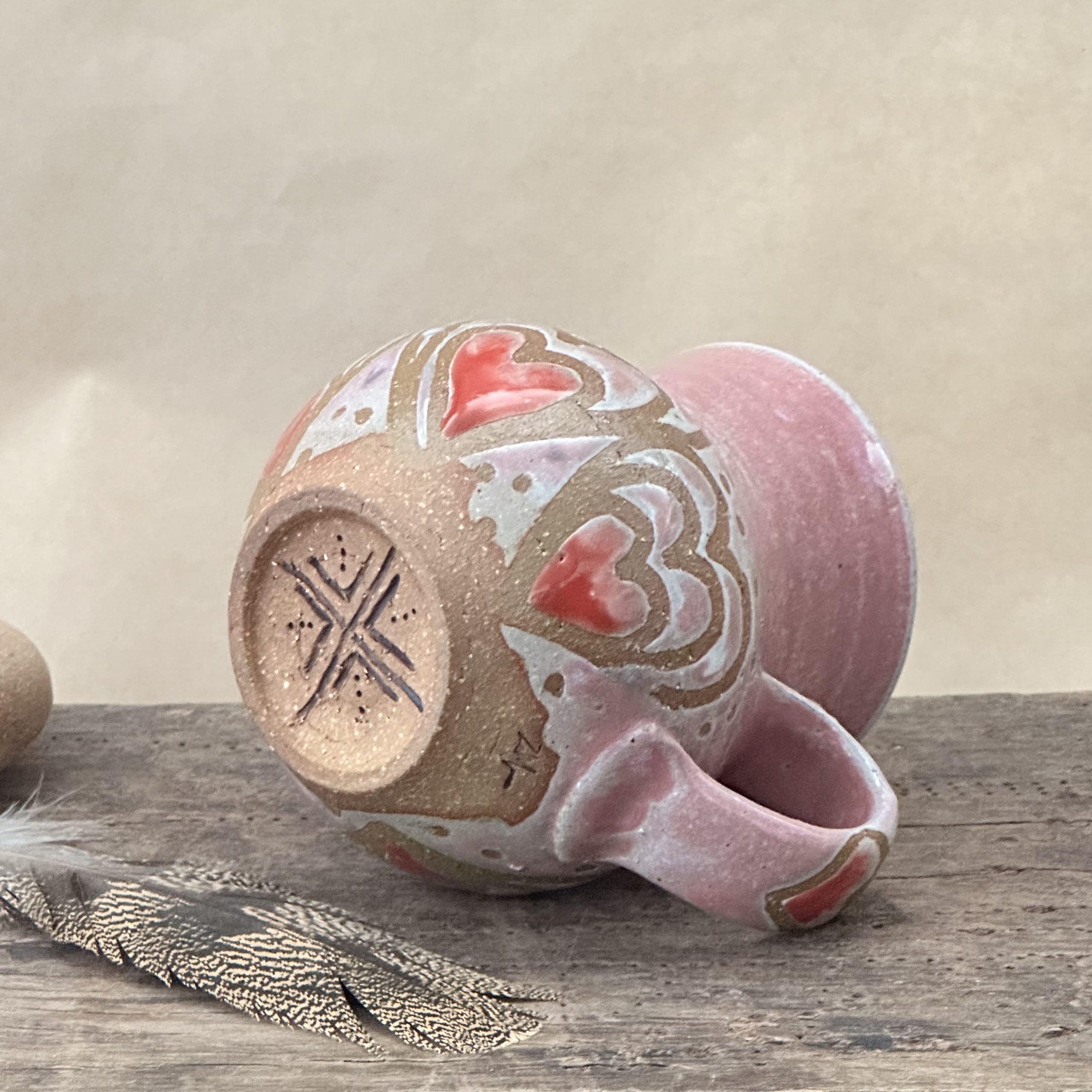 MATRIARCH MUG | DUSKY PINK GLAZE | LOVE HEART - Image 2
