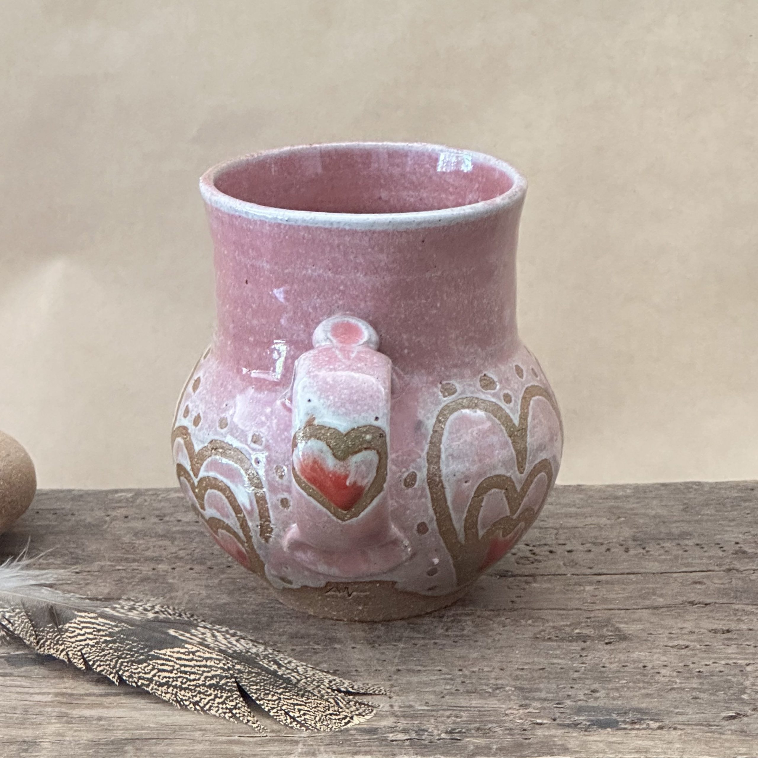 MATRIARCH MUG | DUSKY PINK GLAZE | LOVE HEART - Image 3