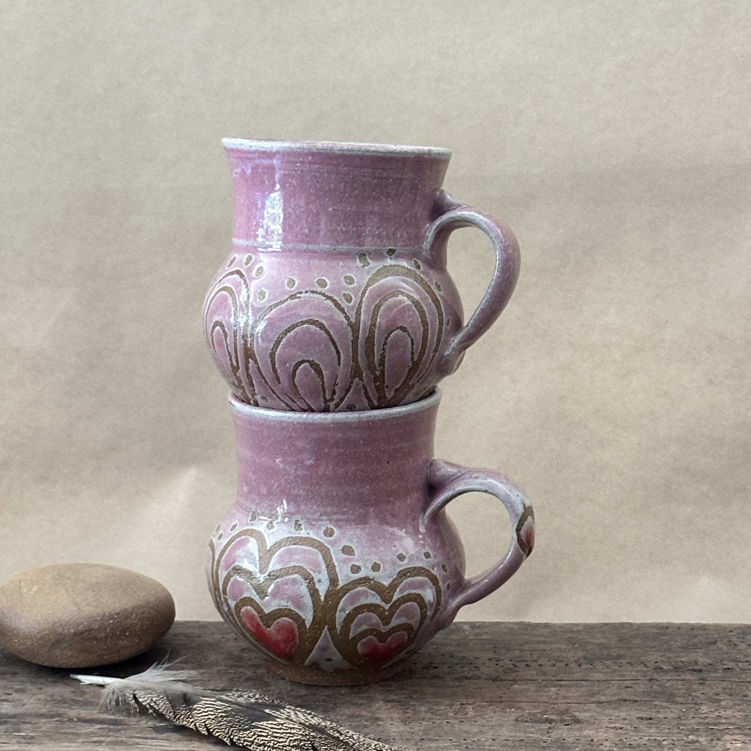 MATRIARCH MUG | DUSKY PINK GLAZE | PEACOCK - Image 5