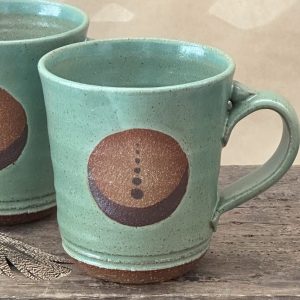 ZENITH MUG | GREEN EARTH GLAZE | MOON AND PLANETS ALIGNED