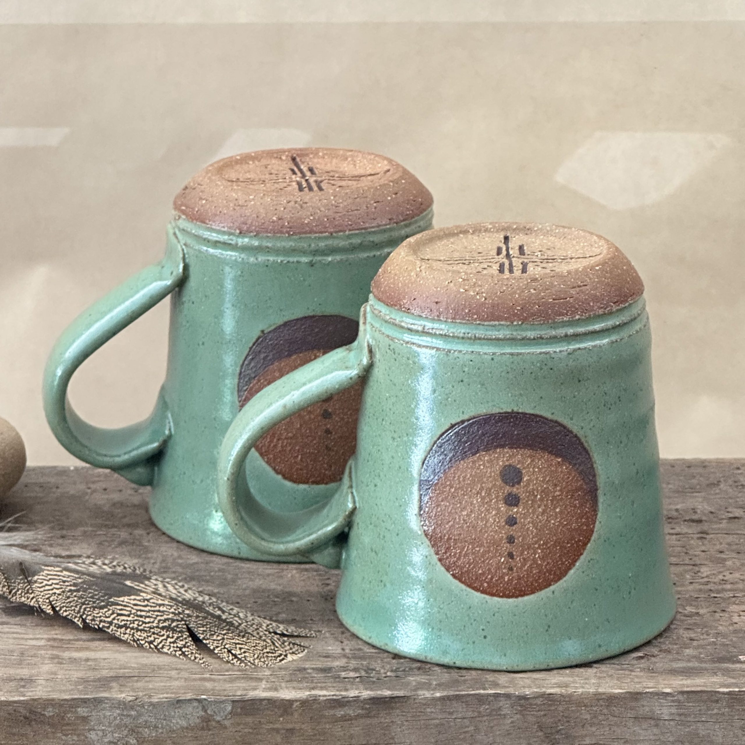 ZENITH MUG | GREEN EARTH GLAZE | MOON AND PLANETS ALIGNED - Image 4
