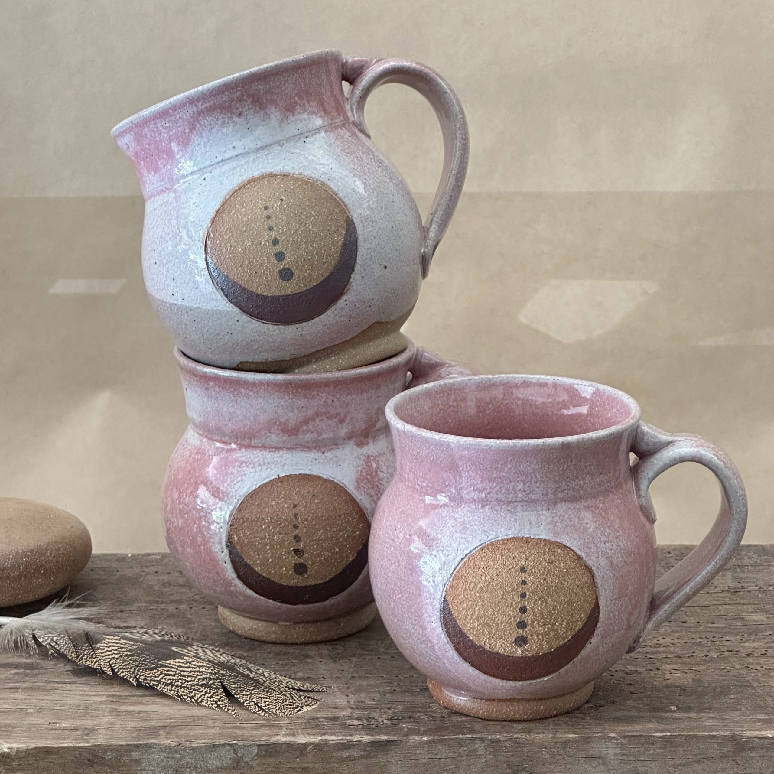 GODDESS MUG | DUSKY PINK GLAZE | MOON AND PLANETS ALIGN - Image 3