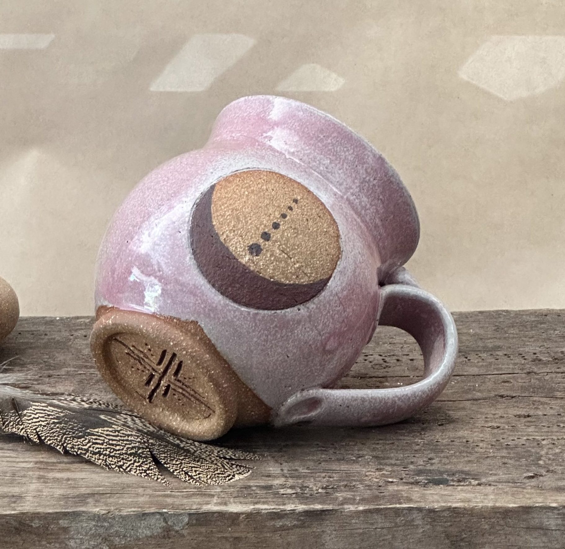 GODDESS MUG | DUSKY PINK GLAZE | MOON AND PLANETS ALIGN