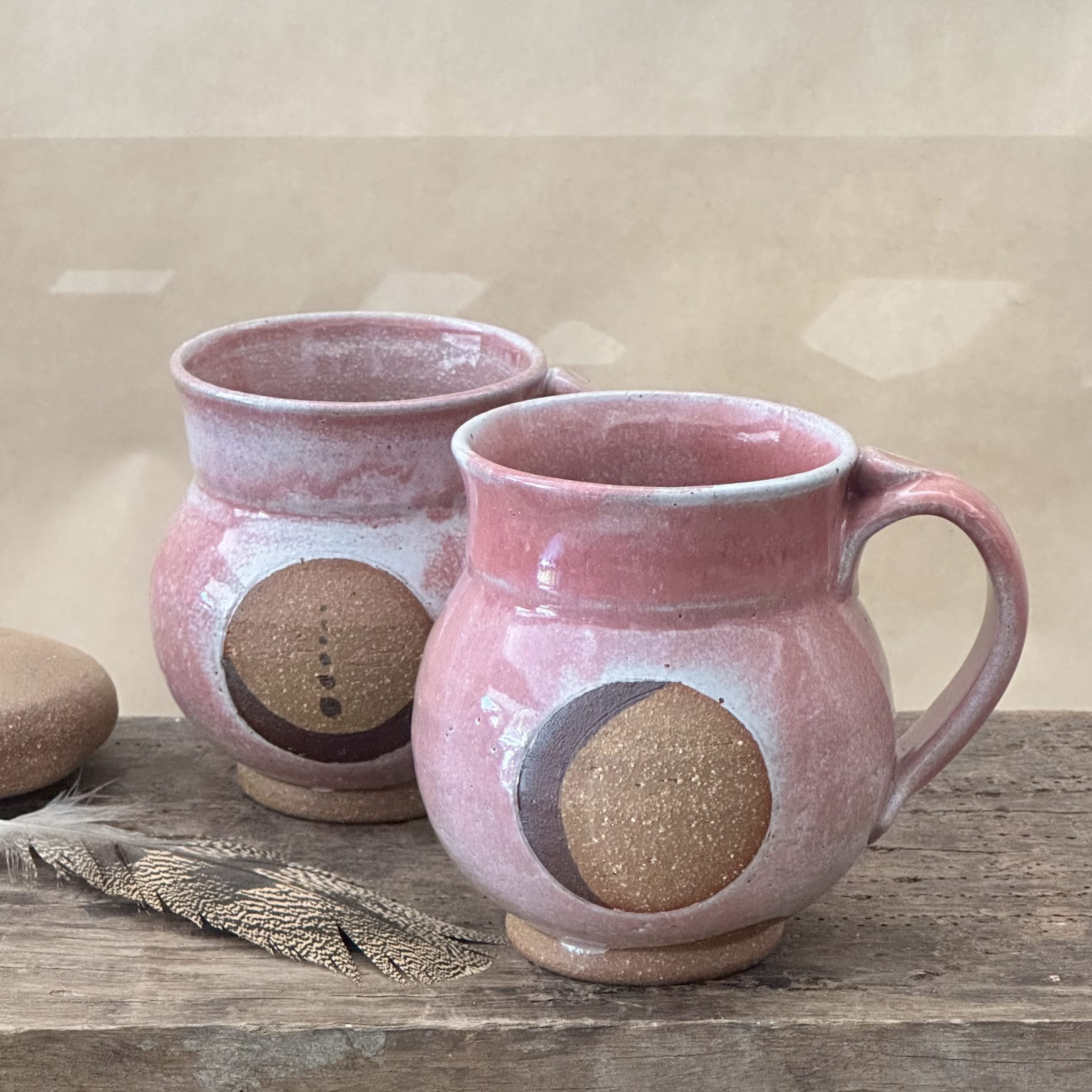 GODDESS MUG | DUSKY PINK GLAZE | MOON - Image 4