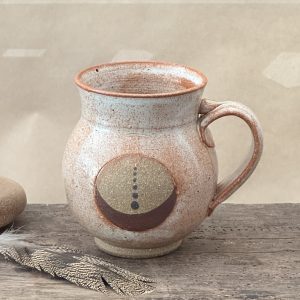 GODDESS MUG | SANDSTONE GLAZE | MOON AND PLANETS ALIGN