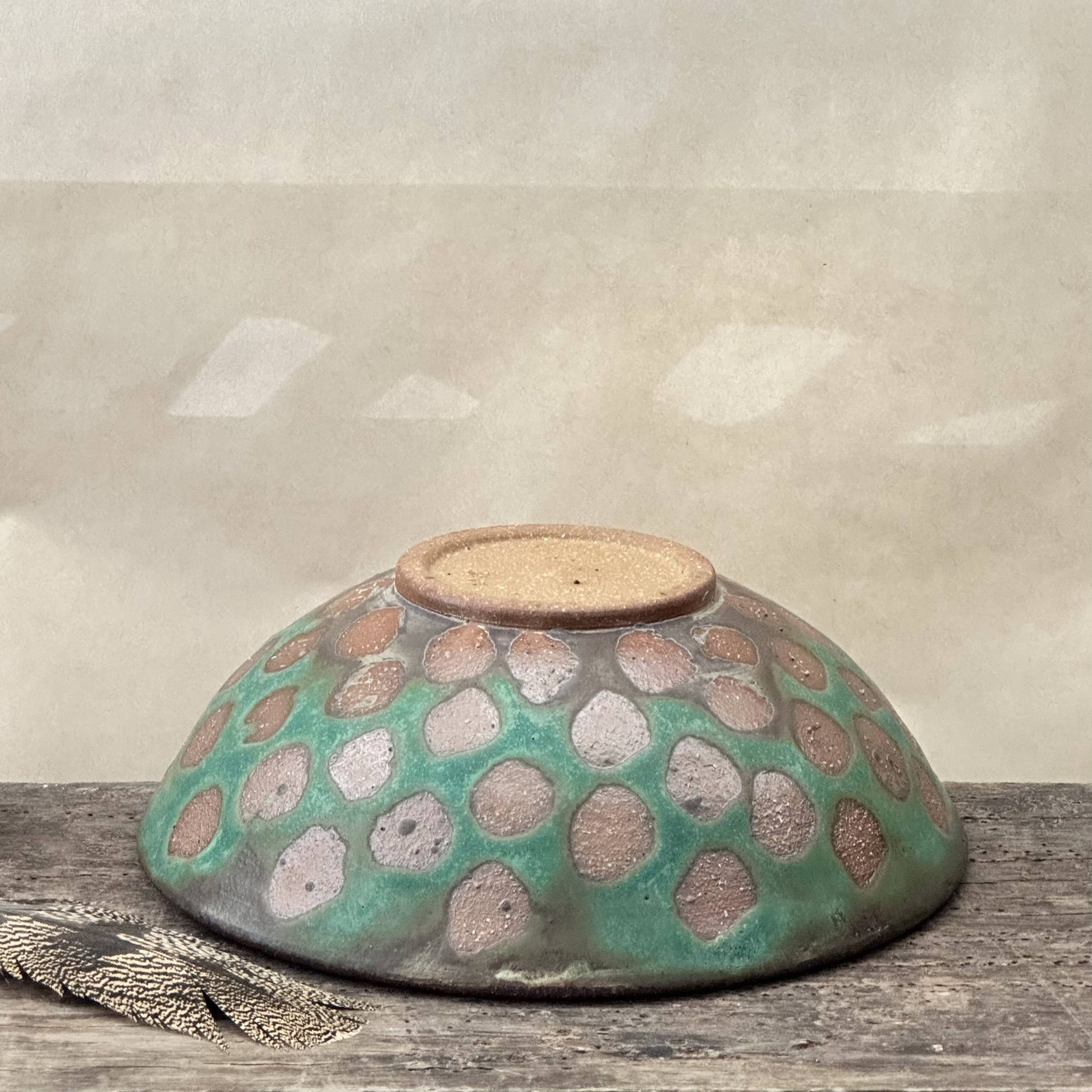 PAIR OF BOWLS | GREEN EARTH | DOTS - Image 3